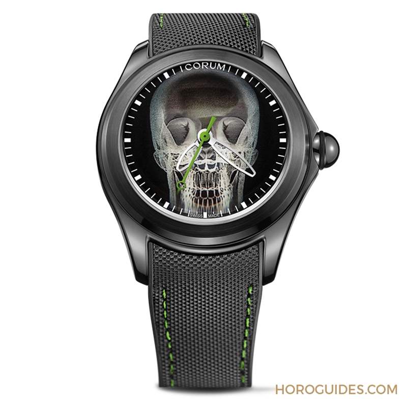 CORUM - 第二代登場，昆侖表Bubble 47 Skull X-Ray 泡泡系列骷髏頭腕表